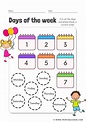 Free Printable Days Of The Week Worksheets For Preschool [PDF] With ...