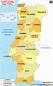 Portugal Mapa, Mapa de Portugal