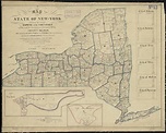 Map of the State of New-York exhibiting the several towns and counties ...