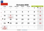Calendario Octubre 2022 Chile Para Imprimir