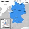 Karte Krefeld von ortslagekarte - Landkarte für Deutschland