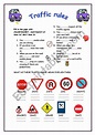Traffic rules - ESL worksheet by truji78