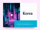 Homepage for Korean Wikipedia by Michael Kennedy on Dribbble