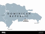 Dominican Republic political map with capital Santo Domingo Stock Photo ...