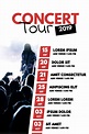 Rock Band Concert Tour Schedule Flyer Template | PosterMyWall