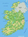 ⊛ Mapa de Irlanda ·🥇 Político & Físico Imprimir | Colorear