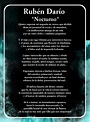 Poema "Nocturno" de Rubén Darío, presente en el libro -Poesía- de ...