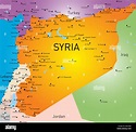 Karte von Syrien Stockfotografie - Alamy