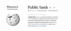 Wikipedia definition revised and fully updated – Public Banking Institute