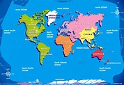 Free Printable World Map with Country Name List in PDF