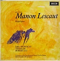 Manon lescaut highlights by Giacomo Puccini, Mario Del Monaco, Renata ...