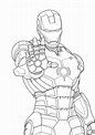 Dibujos Para Colorear De Ironman - Dibujo de Iron-Man en combate para colorear