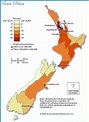 Population Map Of New Zealand - TravelsFinders.Com