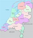 Niederlande Karte mit Regionen & Landkarten mit Provinzen