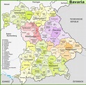 Bayern Regierungsbezirke Karte - Regierungsbezirke bayern karte mit ...