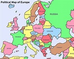 Large big Europe flag, political map showing capital cities – Travel ...