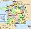 Carte de France départements villes et régions | Arts et Voyages