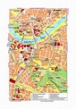 Mapa de la detallada de la parte central de la ciudad de Dresde ...