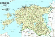 Estland landkaart | Afdrukbare plattegronden van Estland - OrangeSmile.com