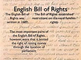 English Bill of Rights 1689