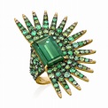 Palmeira emerald ring with tourmalines and diamonds | Amsterdam Sauer ...