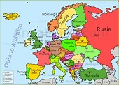 Mapa de Europa | Mapa Politico de Europa | Países de Europa - AnnaMapa.com