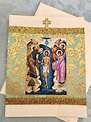 Elegant Orthodox Baptism Card - Etsy Sweden