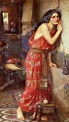 Thisbe also known as The Listener Painting by John William Waterhouse ...