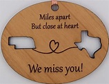 Miles Apart but Close at Heart Ornament Custom | Etsy