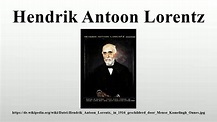 Hendrik Antoon Lorentz - YouTube
