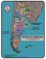 Mapa de la República Argentina con nombres de provincias y capitales ...