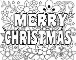 Coloring Pages | Amazing Christmas Coloring Pages Merry For Kids