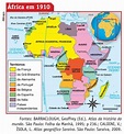 Veredas do Tempo: Mapa: Domínio europeu no continente africano: 1880 e 1910