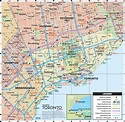 Toronto mapa - Mapa de la ciudad de Toronto (Canadá)