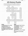US History Puzzle Crossword - WordMint