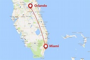 Map Orlando To Miami - Island Maps