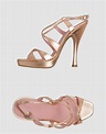 Donna Karan New York Platform Sandals in Gold (copper) | Lyst