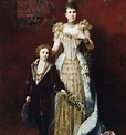 La reina regente María Cristina de Habsburgo y su hijo Alfonso XIII ...