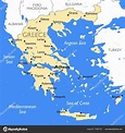 Greece Map Vector Detailed Color Greece Map — Stock Vector © lynx_v ...
