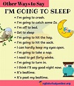 60 Fun and Creative Ways to Say 'I'm Going to Sleep' - English Study Online