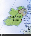 Mapa geográfico del país europeo Irlanda con ciudades importantes ...
