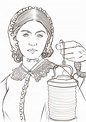 Retrato de Florence Nightingale | Domestika