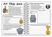Four Skills Worksheet: At the Zoo