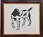 Hugo Guinness Dalmation linocut print in vintage frame available at ...