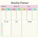 Editable Weekly Calendar Printable / Free 37 Sample Weekly Schedule ...