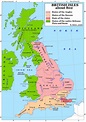 A map of what Britain looked like from ~500 - 900 AD. This includes ...