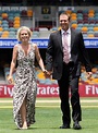 Matthew Hayden and his wife Kellie take a walk on the Gabba after he ...