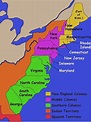 Las 13 Colonias Inglesas Mapa - Geno