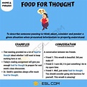 Food for Thought: 'Food for Thought' Meaning with Helpful Conversation ...