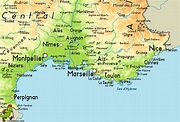 Map of Marseille area - Map of Marseille and surrounding area (Provence ...